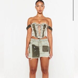 Brand new set of LUXETOKILL Carpenter miniskirt and top FESTIVAL CLOTHING